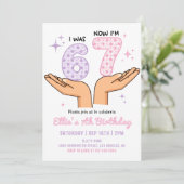 Invitation Fête d'anniversaire Six Sept ans (Debout devant)