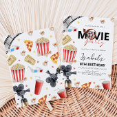 Invitation Fête d'anniversaire soirée cinéma