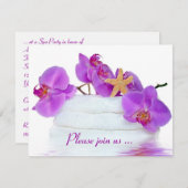 Invitation Fête d'anniversaire spa (Devant / Derrière)
