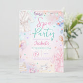 Invitation Fête d'anniversaire spa (Debout devant)