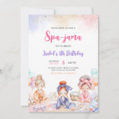 Invitation Fête d'anniversaire Spa-jama (Devant)
