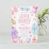 Invitation Fête d'anniversaire Spa pour filles (Debout devant)