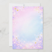 Invitation Fête d'anniversaire Sparkle Rainbow 3 ans (Dos)