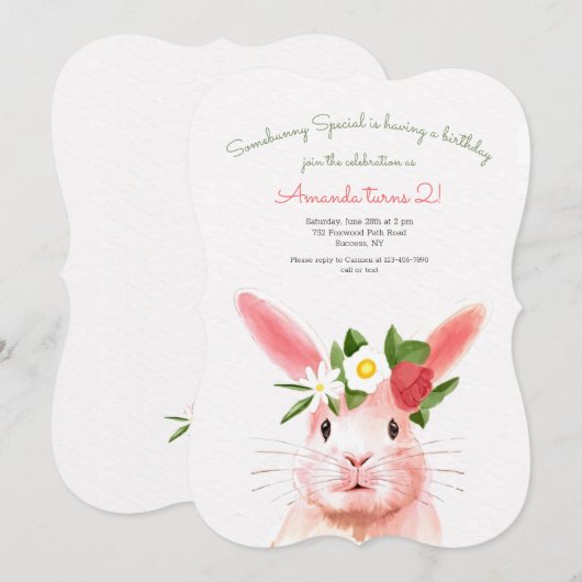 Invitation Fête d'anniversaire spéciale (Devant / Derrière)