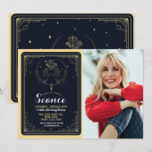 Invitation Fête d'anniversaire spirituelle Séance Lune Étoile (Devant / Derrière)