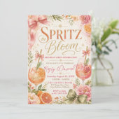 Invitation Fête d'anniversaire Spritz en fleurs (Debout devant)