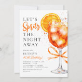 Invitation Fête d'anniversaire Spritz la soirée loin (Devant)