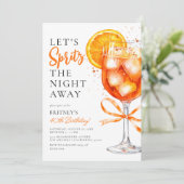 Invitation Fête d'anniversaire Spritz la soirée loin (Debout devant)