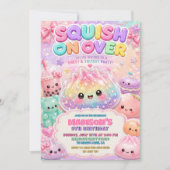Invitation Fête d'anniversaire Squishies Dumpling Pailleté Ar (Devant)