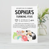 Invitation Fête d'anniversaire Squishmallow (Debout devant)