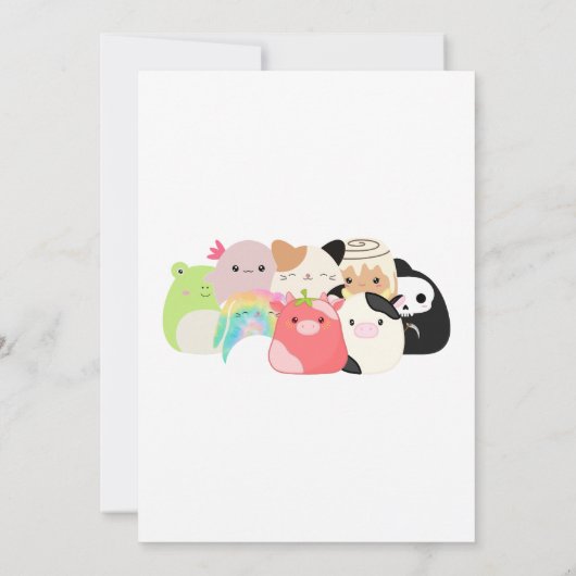 Invitation Fête d'anniversaire Squishmallow (Dos)