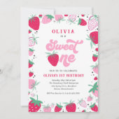 Invitation Fête d'anniversaire Strawberry Berry Sweet (Devant)