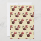 Invitation Fête d'anniversaire sucrée au chocolat (Dos)