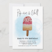 Invitation Fête d'anniversaire Summer Pop Over & Chill Popsic (Devant)