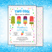 Invitation Fête d'anniversaire Summer Two Cool Popsicle 2e an