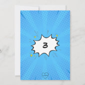 Invitation Fête d'anniversaire Superhero (Dos)