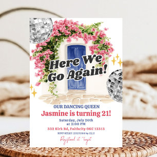 Invitation fête d'anniversaire sur la côte d'Amalfi