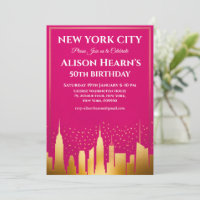 Fête d'anniversaire sur la skyline de New York Cit