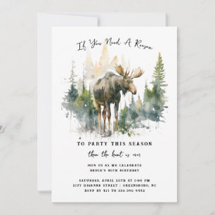 Invitation Fête d'anniversaire sur le thème de la chasse à l'