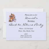 Invitation Fête d'anniversaire sur le thème de la nature et d (Dos)