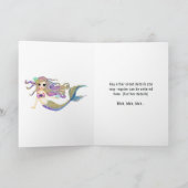 Invitation Fête d'anniversaire sur le thème de la sirène (Intérieur)