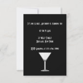 Invitation Fête d'anniversaire sur le thème de l'agent secret (Dos)