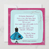 Invitation Fête d'anniversaire sur le thème des années 50 (Dos)