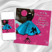 Invitation Fête d'anniversaire sur le thème des années 50