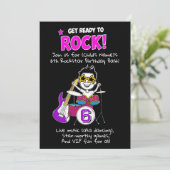 Invitation Fête d'anniversaire sur le thème des enfants Rocks (Debout devant)