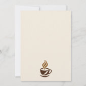 Invitation Fête d'anniversaire sur le thème du café chaud (Dos)