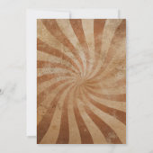 Invitation Fête d'anniversaire sur le thème du cirque vintage (Dos)