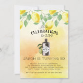 Invitation Fête d'anniversaire sur le thème du Gin (Devant)