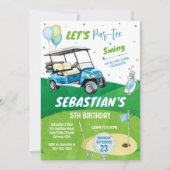 Invitation Fête d'anniversaire sur le thème du golf (Devant)