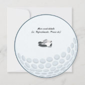 Invitation Fête d'anniversaire sur le thème du golf (Dos)