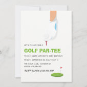 Invitation Fête d'anniversaire sur le thème du golf (Devant)