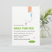 Invitation Fête d'anniversaire sur le thème du golf (Debout devant)