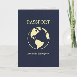 Invitation Fête d'anniversaire sur le thème du passeport