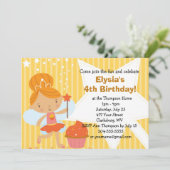 Invitation Fête d'anniversaire sur mesure - Fairy Princess Cu (Debout devant)
