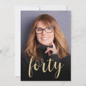 Invitation Fête d'anniversaire sur mesure pour les 40 ans (Devant)