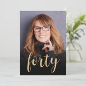 Invitation Fête d'anniversaire sur mesure pour les 40 ans (Debout devant)