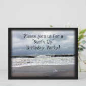 Invitation Fête d'anniversaire "Surf  Up" (Debout devant)