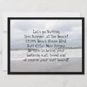 Invitation Fête d'anniversaire "Surf  Up" (Dos)