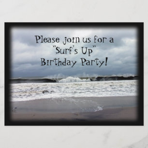 Invitation Fête d'anniversaire "Surf Up"