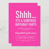Invitation Fête d'anniversaire surprise (Devant / Derrière)