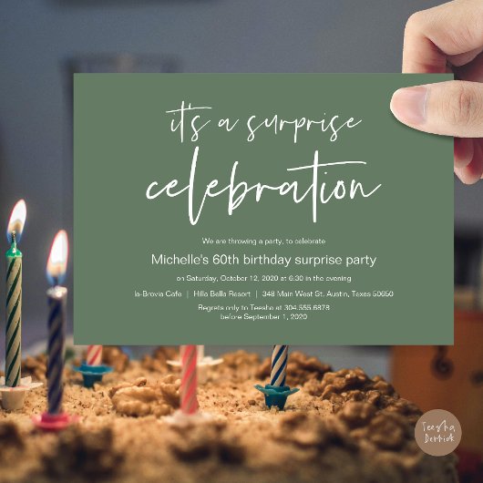 Invitation Fête d'anniversaire surprise