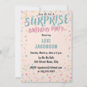 Invitation Fête d'anniversaire surprise colorée (Devant)