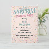 Invitation Fête d'anniversaire surprise colorée (Debout devant)