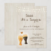 Invitation Fête d'anniversaire surprise de la brasserie| Bièr (Devant / Derrière)