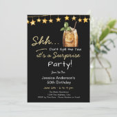 Invitation Fête d'anniversaire surprise dévoilez tout (Debout devant)