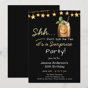 Invitation Fête d'anniversaire surprise dévoilez tout